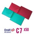 Craft UK© Ltd - C7 Christmas Cards & Envelopes, 50 pk