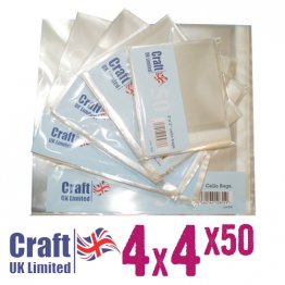Craft UK© Ltd - 4" x 4" Cello Bags (50pk)