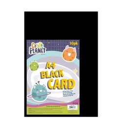 Craft Planet® A4 Black Card (10pk)