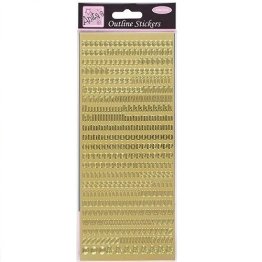 Anita's® Outline Stickers - Small Letters, Gold