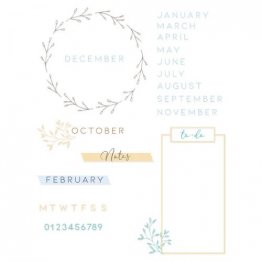 Sizzix® Clear Stamps - Journal Stamps by Lisa Jones®