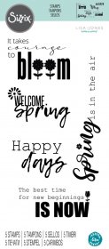 Sizzix® Clear Stamps (5pk) - Spring Sentiments by Lisa Jones®