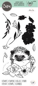 Sizzix® Layered Clear Stamps Set 9PK - Floral Hedgehog by Olivia Rose®