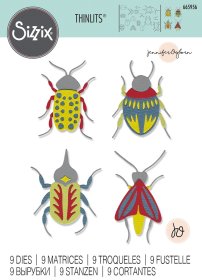 Sizzix® Thinlits™ Die Set 9PK - Patterned Bugs by Jennifer Ogborn®