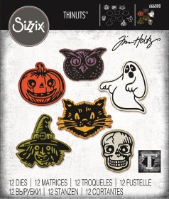 Sizzix® Thinlits™ Die Set 12PK - Retro Halloween by Tim Holtz®
