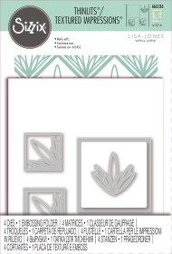 Sizzix® Thinlits™ Die Set 4PK w/Textured Impressions Embossing Folder  Embossing Folder - Ornate Frame by Lisa Jones®