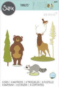Sizzix® Thinlits™ Die Set 8PK - Forest Animals #2 by Josh Griffiths®