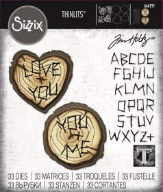 Sizzix® Thinlits™ Die Set 33PK - Wood Slice by Tim Holtz®