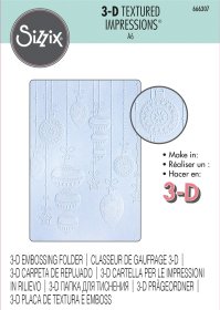 Sizzix® 3-D Textured Impressions™ Embossing Folder - Sparkly Ornaments by Sizzix®