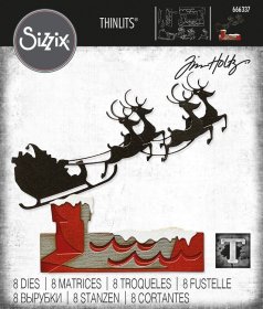 Sizzix® Thinlits™ Die Set 8PK - Reindeer Sleigh by Tim Holtz®