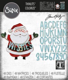 Sizzix® Thinlits™ Die Set 49PK - Santa Greetings Colorize by Tim Holtz®