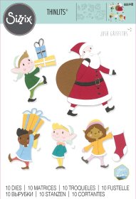 Sizzix® Thinlits™ Die Set 10PK - Santa & Elves by Josh Griffiths®