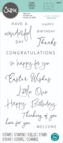 Sizzix® Clear Stamp Set (13pk) - Daily Sentiments by Lisa Jones®
