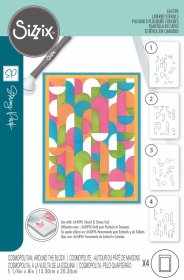 Sizzix® A6 Layered Stencils (4pk) - Cosmopolitan, Around The Block by Stacy Parks®