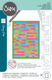 Sizzix® A6 Layered Stencils (4pk) - Cosmopolitan, Downtown by Stacy Parks®