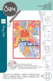 Sizzix® A6 Layered Stencils (4pk) - Cosmopolitan, Floral Impressions by Stacy Parks®
