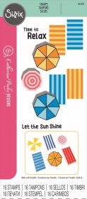 Sizzix® Clear Stamp Set 16PK - Beach Blankets & Brellas by Catherine Pooler®