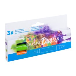 Ecoline® Duo Tip Watercolour Paint Pen 3 pc Set - Secondary