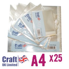 Craft UK© Ltd - A4 Cello Bags (25pk)