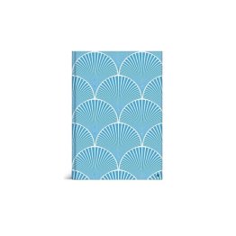 U Stationery® A5 Geo Fashion Hardback Notebook - Deco Scallop, Blue