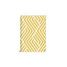 U Stationery® A5 Geo Fashion Hardback Notebook - Deco Diamond, Mustard
