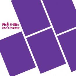 Pick & Mix Card Company© A4 (5pk) - Blackcurrant Liquorice Purple