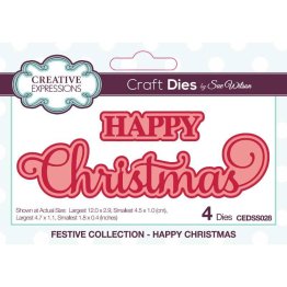 Craft Dies by Sue Wilson© - The Festive Collection - Happy Christmas