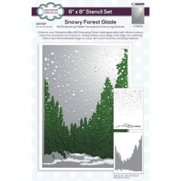Creative Expressions® 6" x 8" Companion Colouring Stencil Set (2 pcs) - Snowy Forest Glade