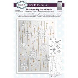Creative Expressions® 6" x 8" Companion Colouring Stencil Set (2 pcs) - Shimmering Snowflakes