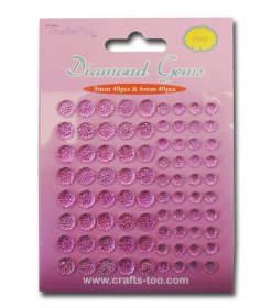 Crafts Too Ltd® Diamond Gems (80 pcs) - Baby Pink