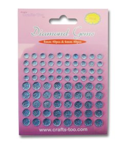 Crafts Too Ltd® Diamond Gems (80 pcs) - Baby Blue