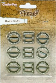 Crafts Too Ltd® Vintage Selection, Buckle Slider 9pcs