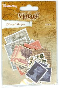 Crafts Too Ltd® Vintage Selection, Die-cut Shapes 24pcs - Stamps