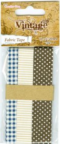 Crafts Too Ltd® Vintage Selection, Fabric Tape 3pk - Spots & Stripes