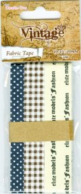 Crafts Too Ltd® Vintage Selection, Fabric Tape 3pk - Script