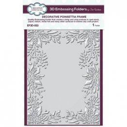 Creative Expressions® 5 3/4" x 7 1/2" 3D Embossing Folder - Poinsettia Frame