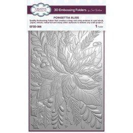 Creative Expressions® 5" x 7" 3D Embossing Folder - Poinsettia Bliss