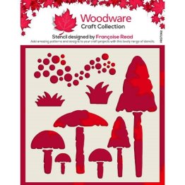 Woodware® Craft Collection - 6 x 6 Stencil Template, Mushrooms