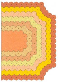 Cheery Lynn Designs® Die - Scalloped Coved Rectangle Mega Doily by Reflections Boutique™
