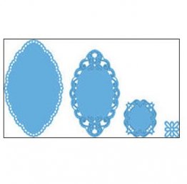 Marianne D® Creatables Die Set 4pk - Frame, Victorian Duo Oval w/Accent