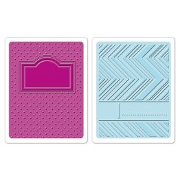 Sizzix® Textured Impressions™ Embossing Folder Set 2PK - Notebook Covers by Paula Pascual™