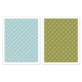 Sizzix® Textured Impressions™ Embossing Folder Set 2PK - Dotted Squares by Stephanie Barnard™