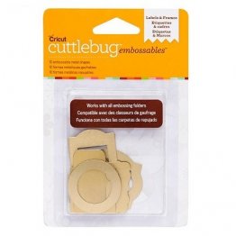 Cuttlebug® Embossables Metal Shapes - Labels & Frames, Gold