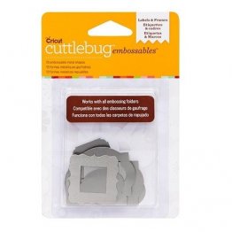 Cuttlebug® Embossables Metal Shapes - Labels & Frames, Silver