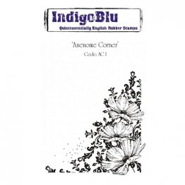 IndigoBlu™ A5 Rubber Stamp - Anenome Corner