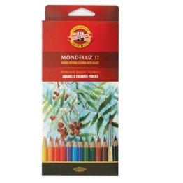 KOH-I-NOOR Mondeluz Water-Soluble Coloured Pencils Set (12 pcs)