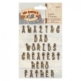 Papermania® Mr Smith's Workshop Collection - Letter Charms (34pcs)