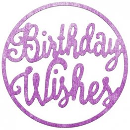 Cheery Lynn Designs® Die - Birthday Wishes in Circle Frame