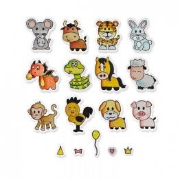 Framelits Die Set & Stamps 18PK - Zodiac Animals by Sizzix™