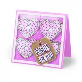 Sizzix™ Framelits Die Set 6PK w/Stamps - Donuts for You by Jen Long®